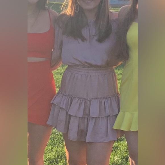 Misa off the shoulder Romi Dress in Mauve size M - Picture 5 of 5